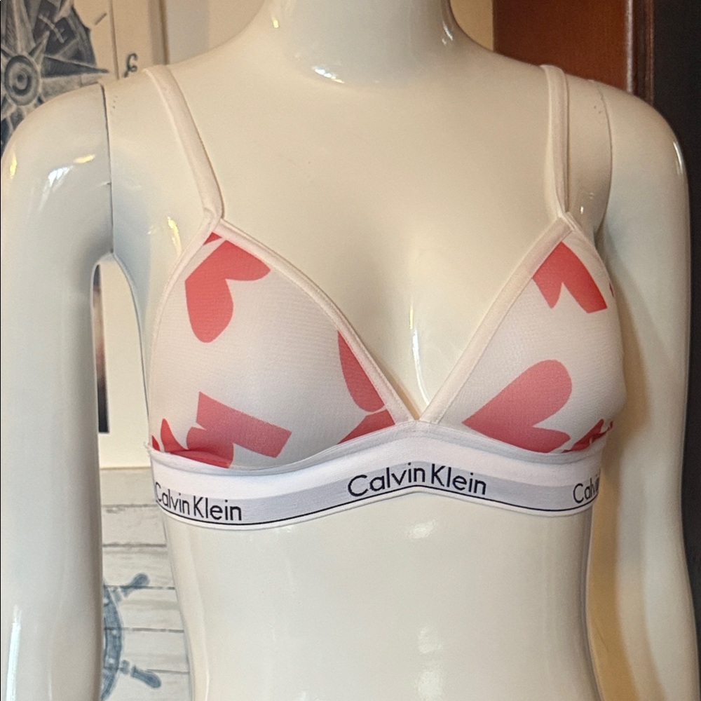 Calvin Klein Pink Heart Bralette size XS